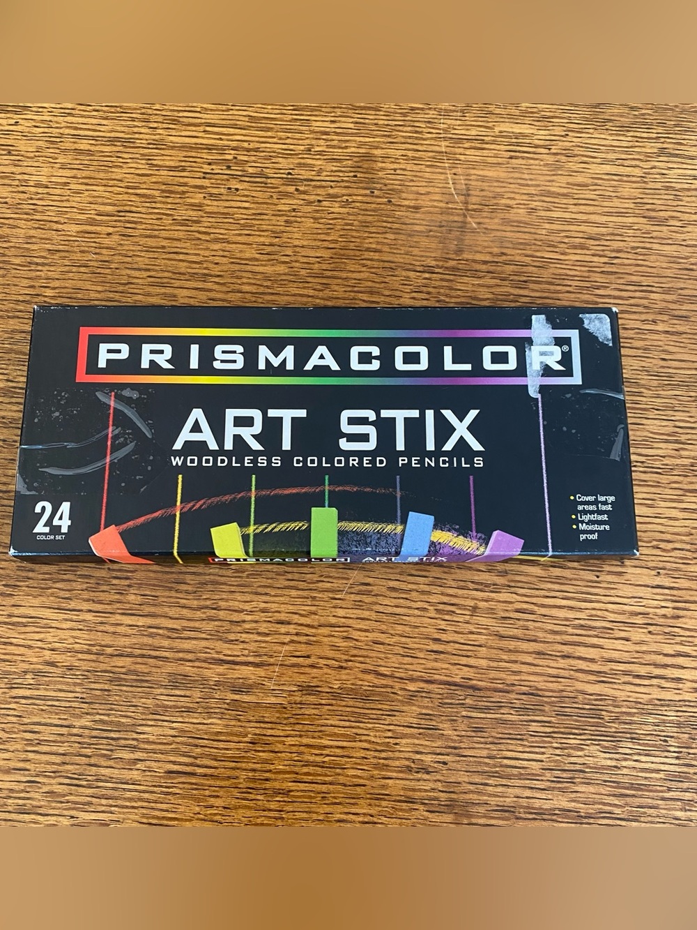 Vintage Prismacolor Art Stix 24 Color COMPLETE UNUSED Woodless Pencils